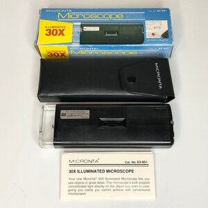 Vintage Radio Shack Micronta Illuminated 30x Handheld Pocket Microscope 63-851